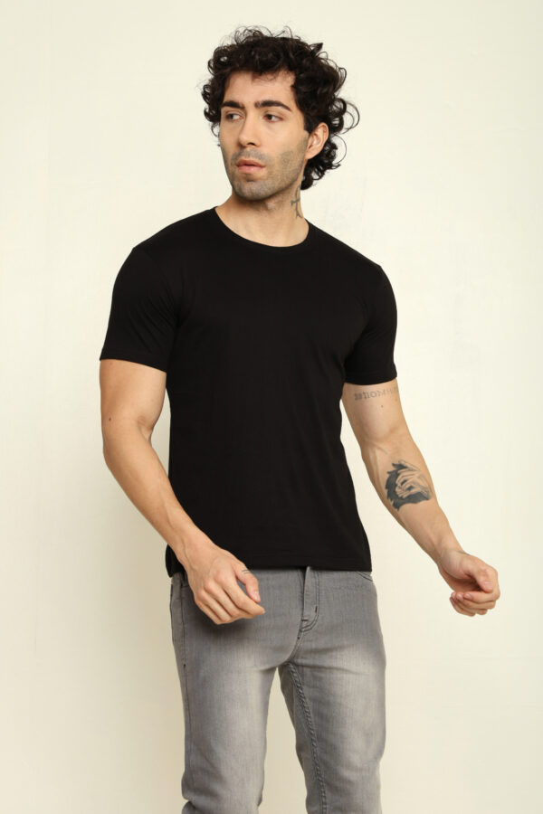176652112255042302080.jpg Absqura Solid Men Black T-Shirt