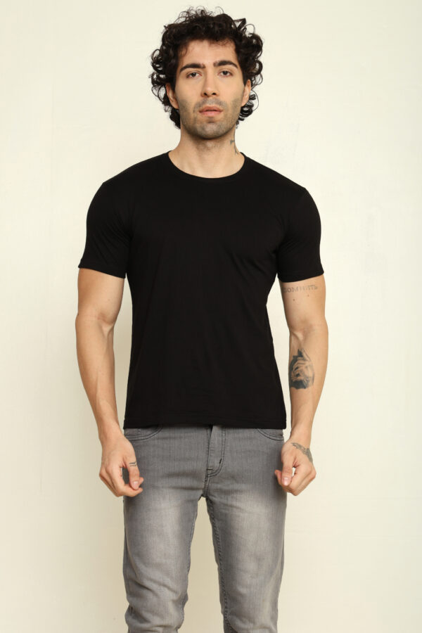 176652113736942302081.jpg Absqura Solid Men Black T-Shirt