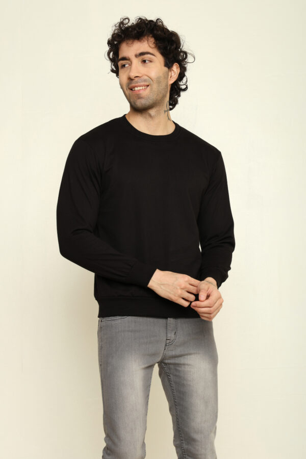 176652183628812301942.jpg Absqura Solid Sweatshirt Black