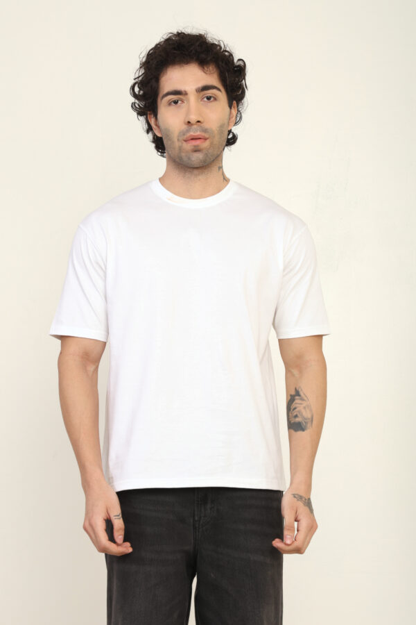 176652282313082301582.jpg Absqura Solid Oversized White T-Shirt