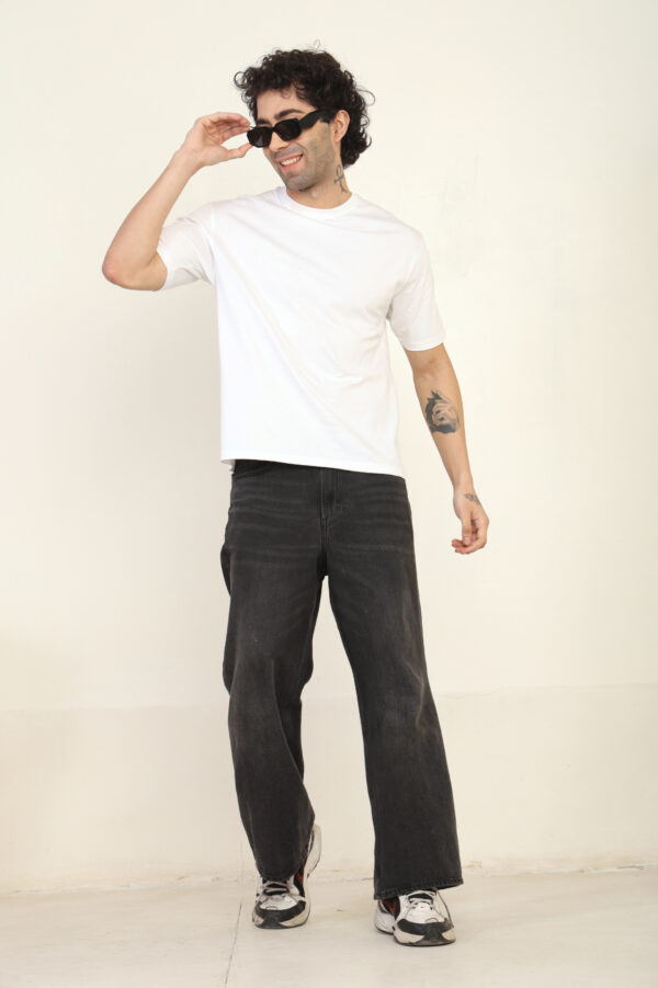 176652283019772301585.jpg Absqura Solid Oversized White T-Shirt