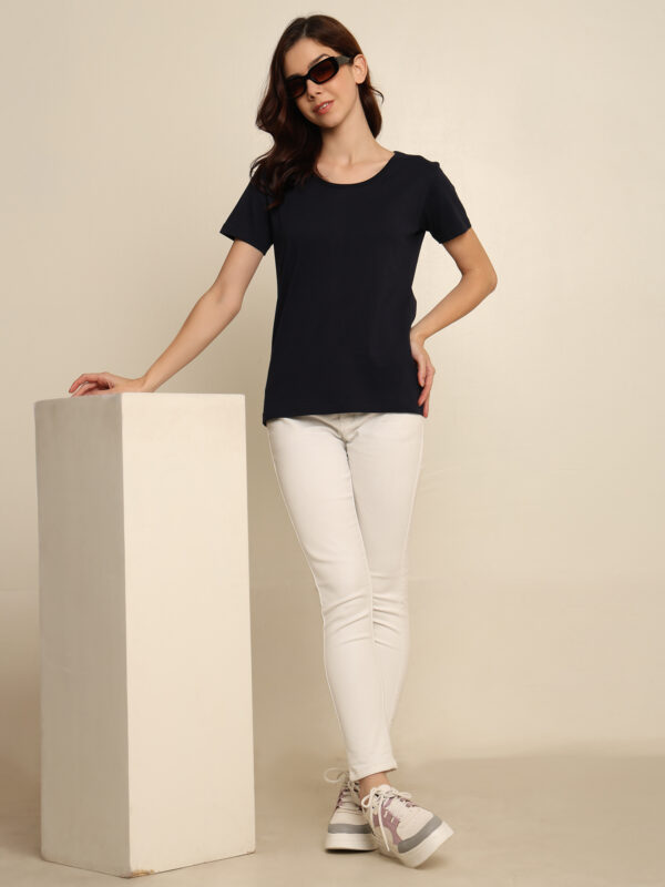 176652368138881Q1A8474.jpg Absqura Solid Women Black T-Shirt