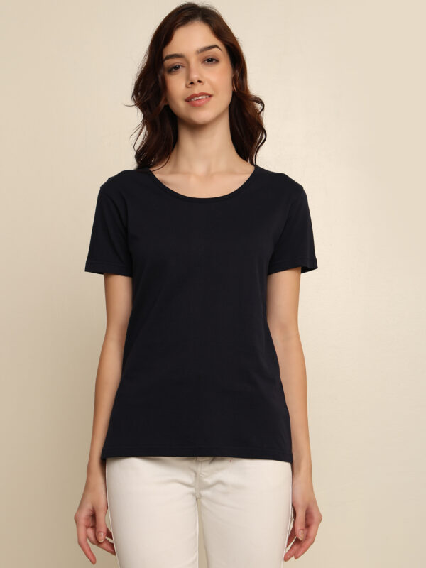 176652368196051Q1A8471.jpg Absqura Solid Women Black T-Shirt