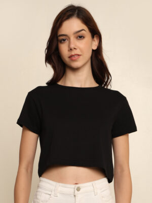 176652391386301Q1A8480.jpg Absqura Solid Women Black Crop Top
