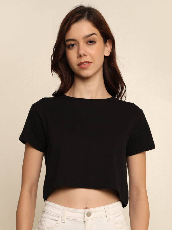 176652391386301Q1A8480.jpg Absqura Solid Women Black Crop Top