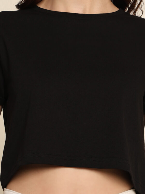 176652393497381Q1A8480_1.jpg Absqura Solid Women Black Crop Top