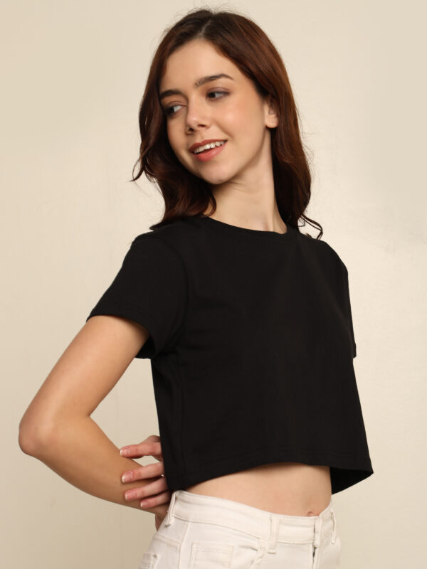 176652395231541Q1A8489.jpg Absqura Solid Women Black Crop Top