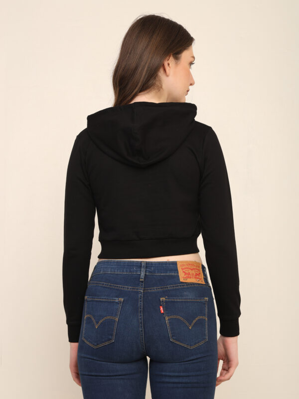 176652417669481Q1A3429.jpg Absqura Solid Women Black Crop Hoodies