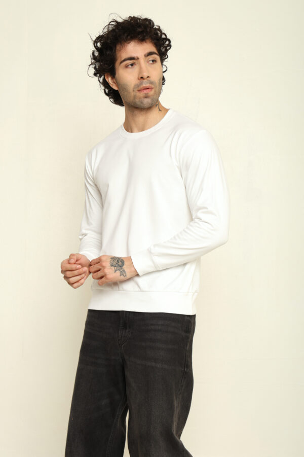 176661548398482301841.jpg Absqura Solid Sweatshirt White