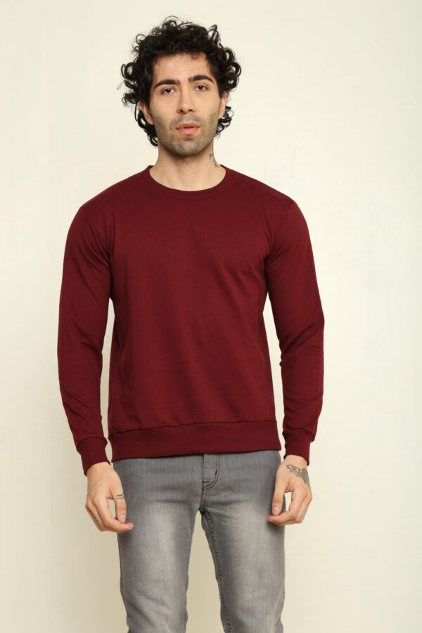 176661572259302301996.jpg Absqura Solid Sweatshirt Maroon