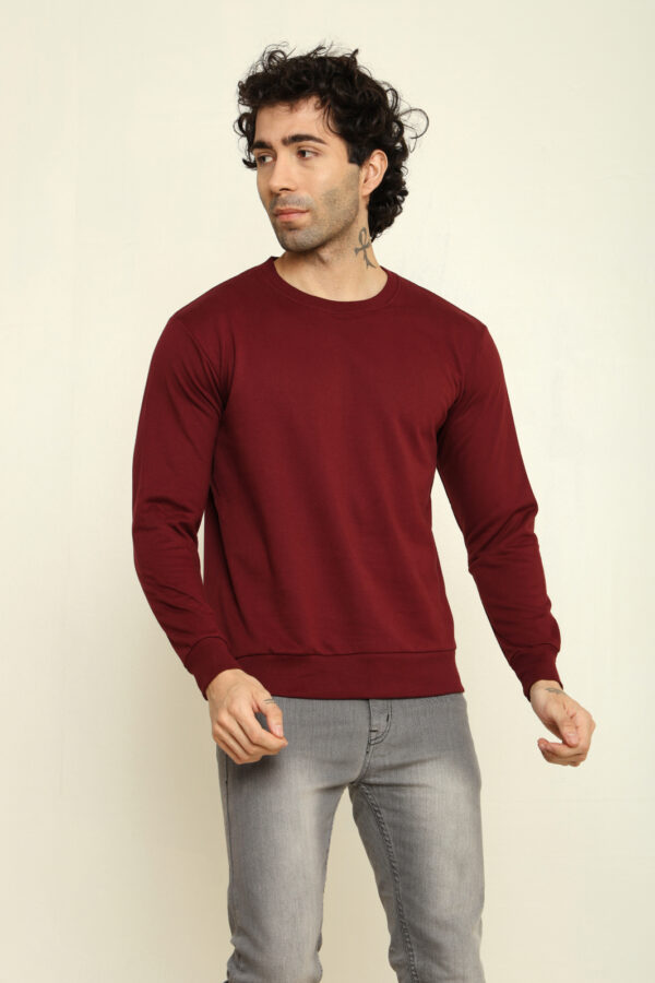 176661573547532301994.jpg Absqura Solid Sweatshirt Maroon