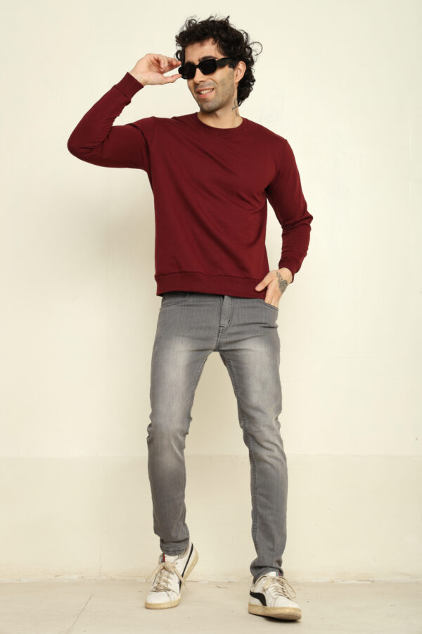 176661574974012302000.jpg Absqura Solid Sweatshirt Maroon