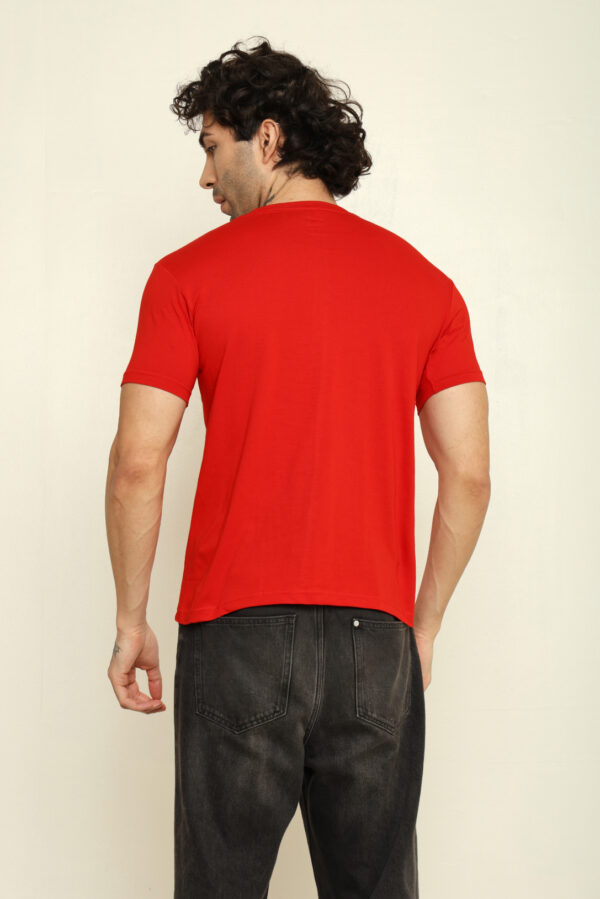 176665372683892301832.jpg Absqura Solid Men Red T-Shirt