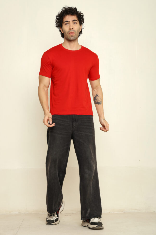 176665377845192301824.jpg Absqura Solid Men Red T-Shirt