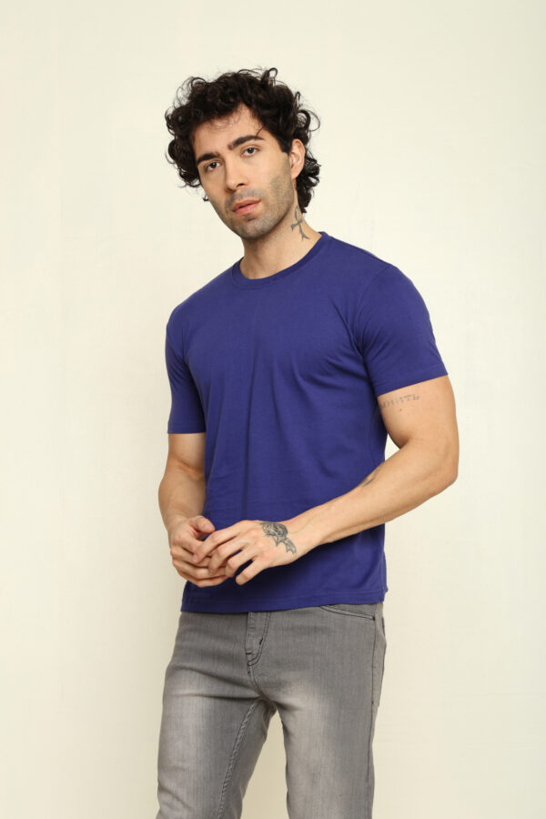 176665459397642302038.jpg Absqura Solid Men Royal Blue T-Shirt