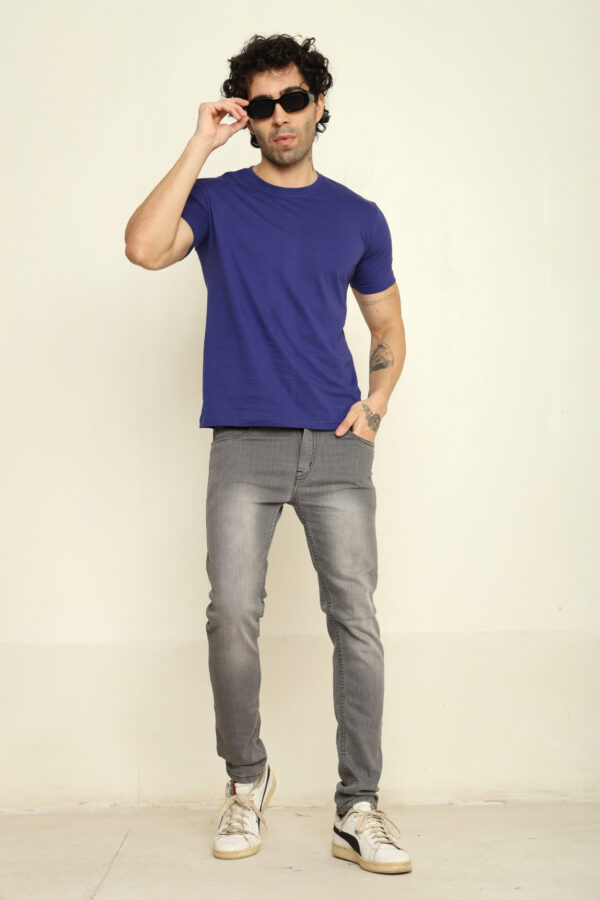 176665460073182302045.jpg Absqura Solid Men Royal Blue T-Shirt