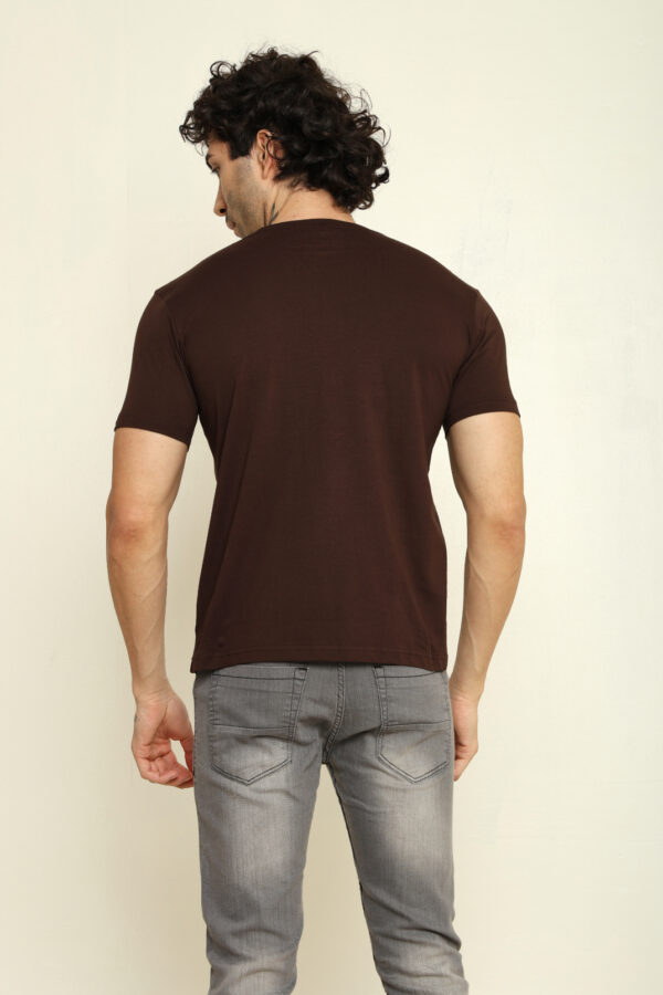 176665587115912301958.jpg Absqura Solid Men Coffe Brown T-Shirt