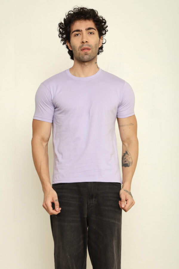 176665616867592301821.jpg Absqura Solid Men Lavender T-Shirt