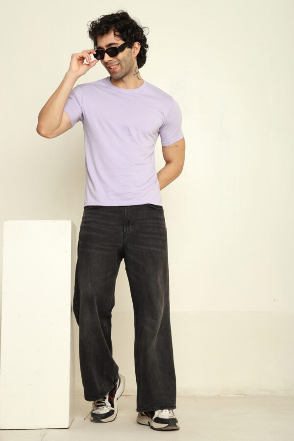 176665618210062301812.jpg Absqura Solid Men Lavender T-Shirt