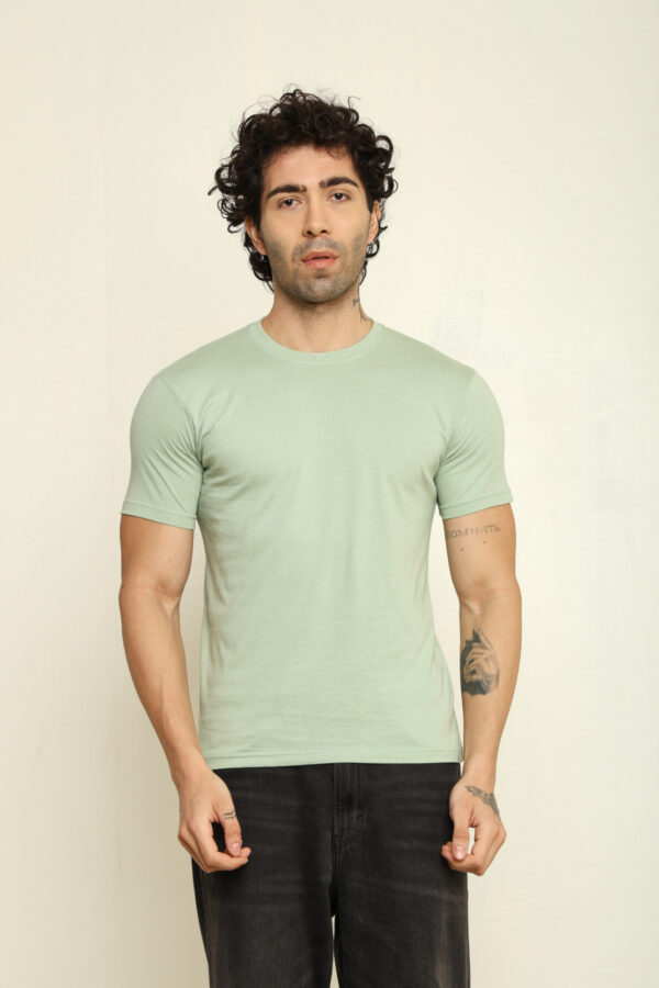 176665647884332301644.jpg Absqura Solid Men Jade T-Shirt