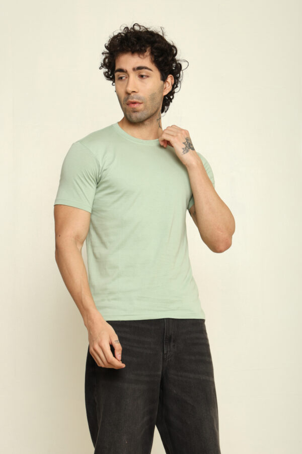 176665648356152301642.jpg Absqura Solid Men Jade T-Shirt