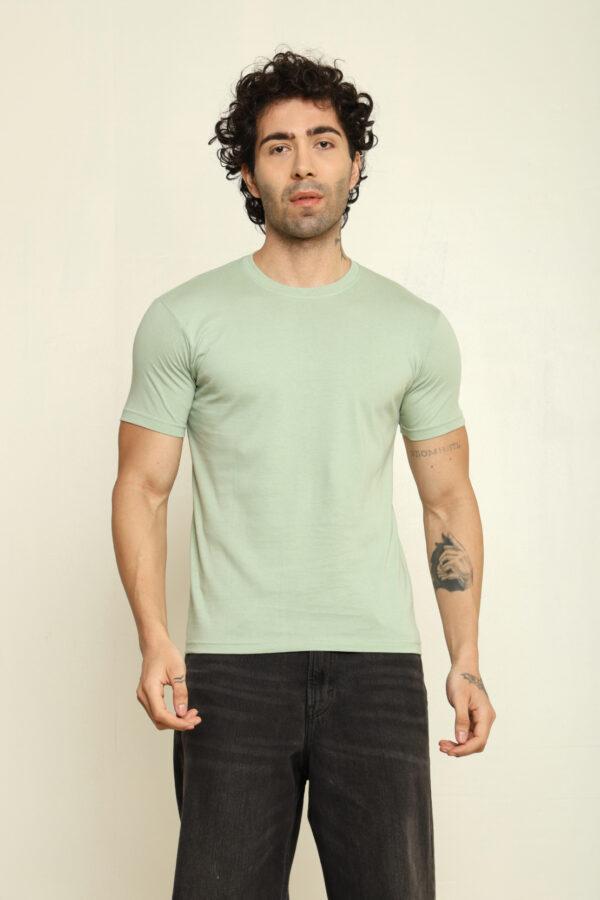 176665648697542301639.jpg Absqura Solid Men Jade T-Shirt