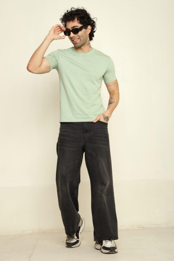 176665648873062301647.jpg Absqura Solid Men Jade T-Shirt