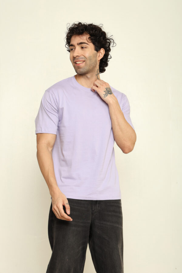 176665989445342301871.jpg Absqura Solid Oversized Lavender T-Shirt