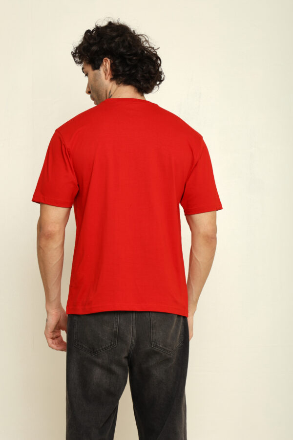 176666020959832301793.jpg Absqura Solid Oversized Red T-Shirt