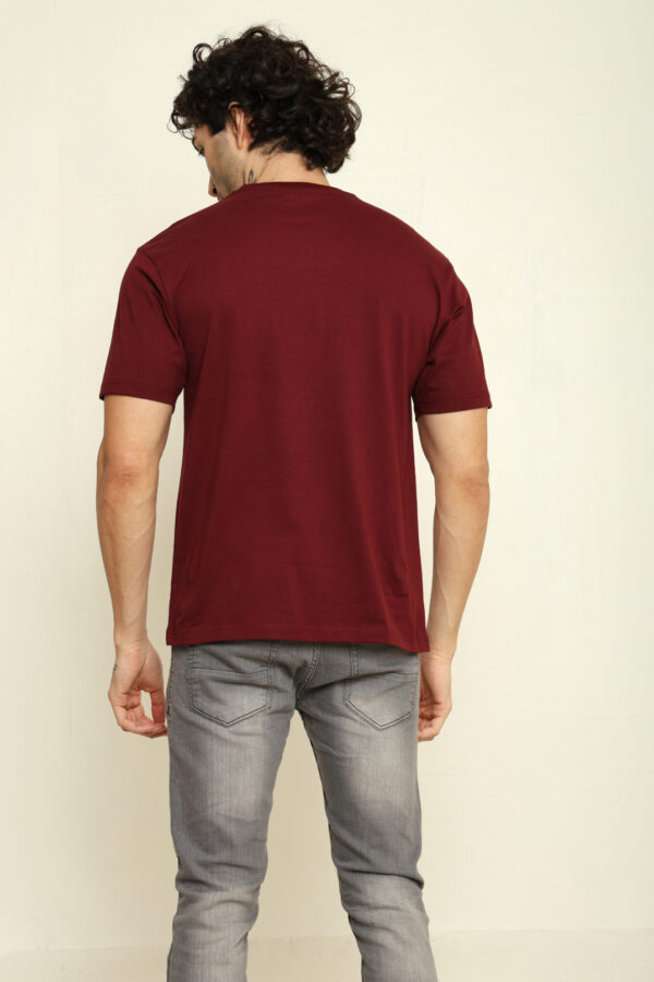 176666121051132302121.jpg Absqura Solid Oversized Maroon T-Shirt