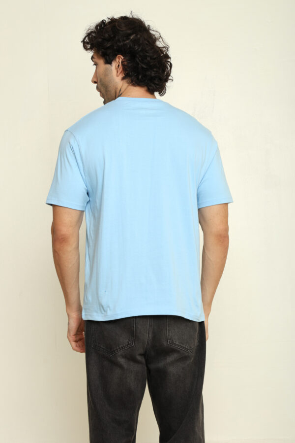 176666138486022301685.jpg Absqura Solid Oversized Baby Blue T-Shirt