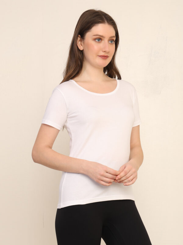 176666178890681Q1A3349.jpg Absqura Solid Women White T-Shirt