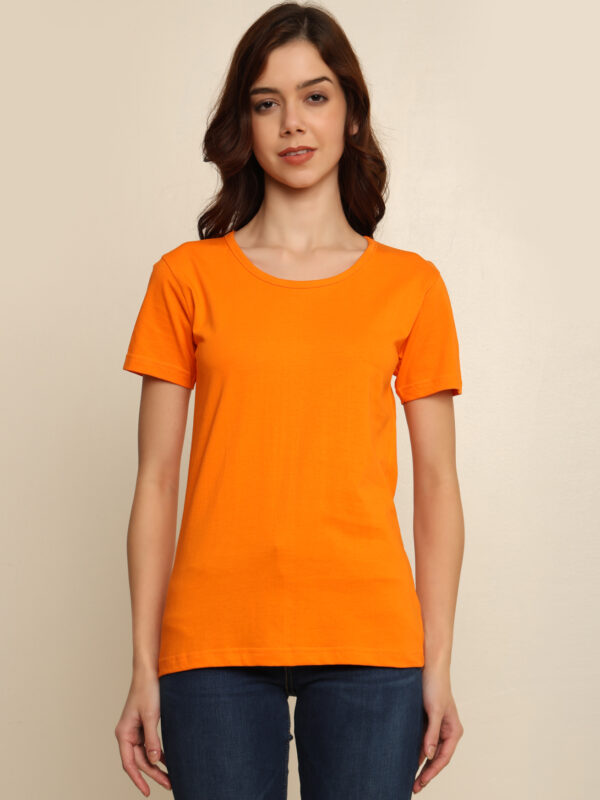 176666386110871Q1A8519.jpg Absqura Solid Women Orange T-Shirt