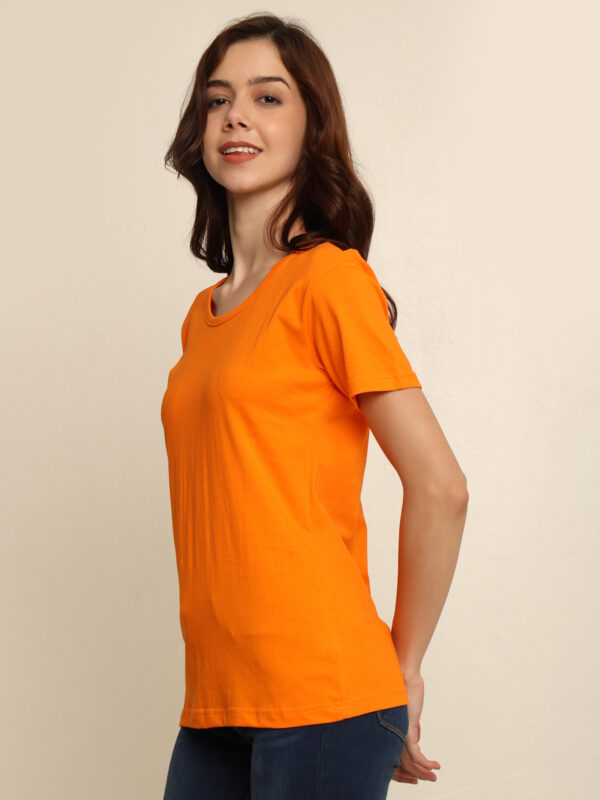 176666386561451Q1A8515.jpg Absqura Solid Women Orange T-Shirt