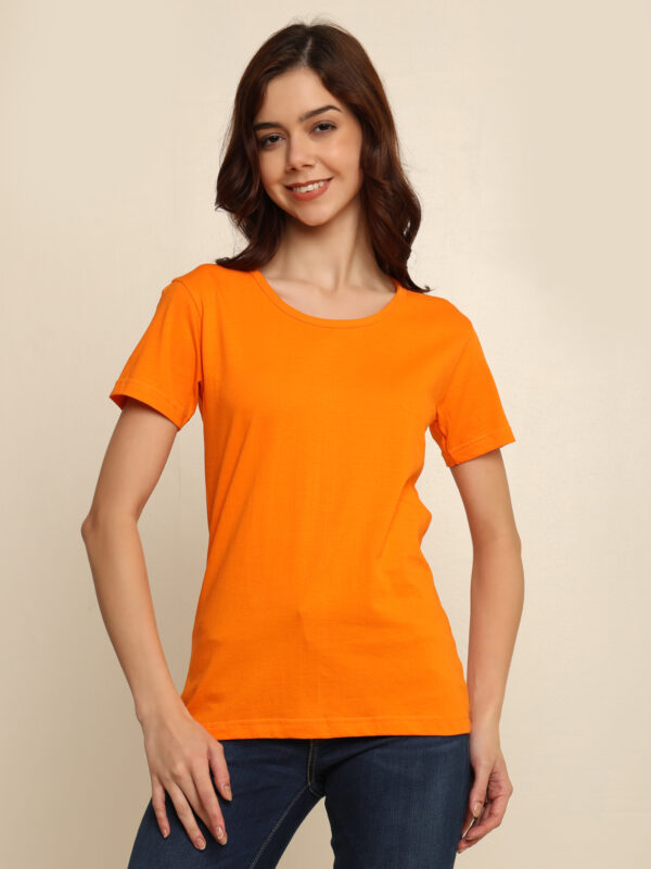176666387968651Q1A8513.jpg Absqura Solid Women Orange T-Shirt