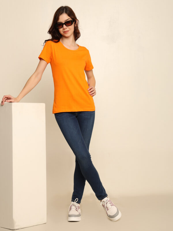 176666388185701Q1A8522.jpg Absqura Solid Women Orange T-Shirt