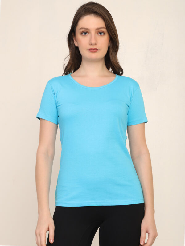 176666498645081Q1A3228.jpg Absqura Solid Women Sky Blue T-Shirt