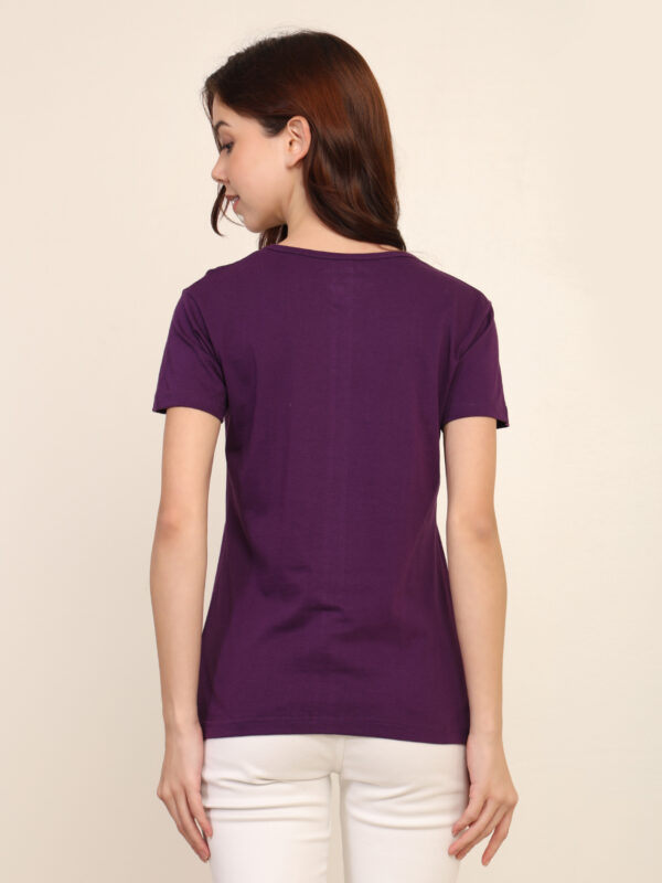 176666566067371Q1A8440.jpg Absqura Solid Women Purple T-Shirt
