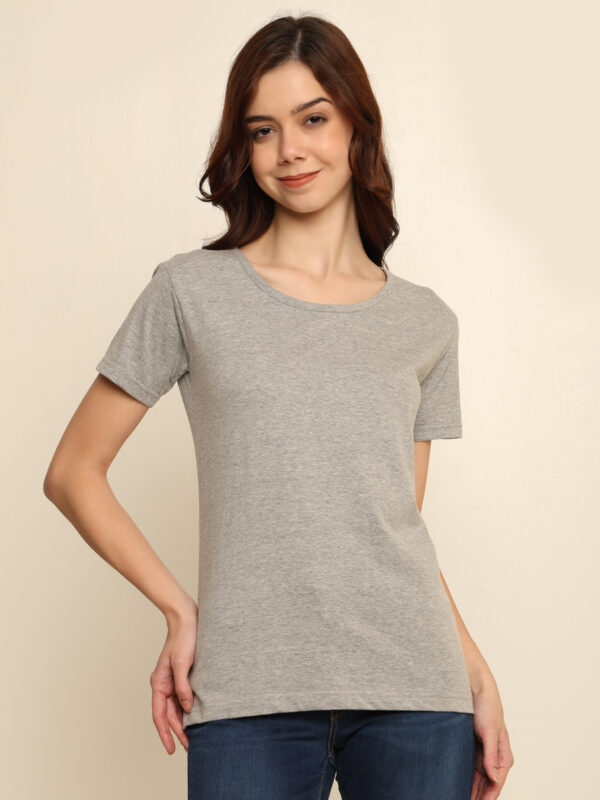 176666586630811Q1A8527.jpg Absqura Solid Women Grey T-Shirt