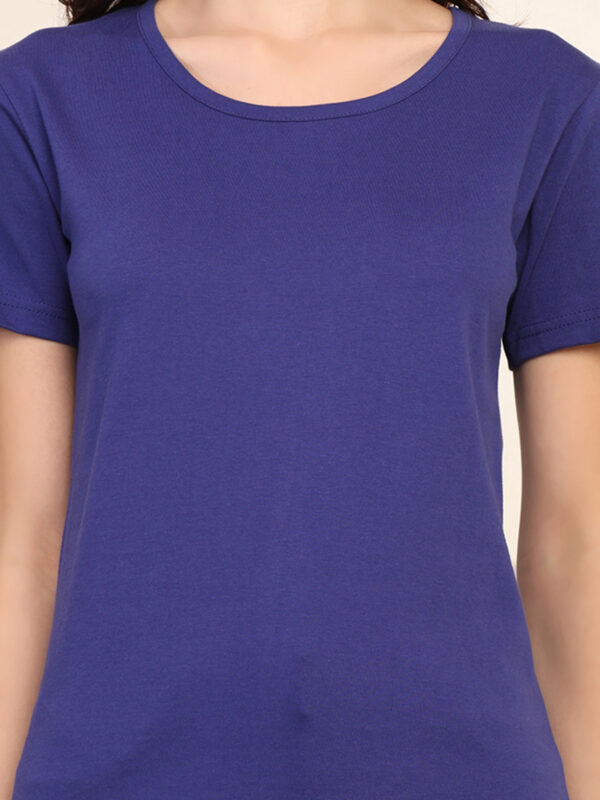 176666606983291Q1A8425_1.jpg Absqura Solid Women Royal Blue T-Shirt