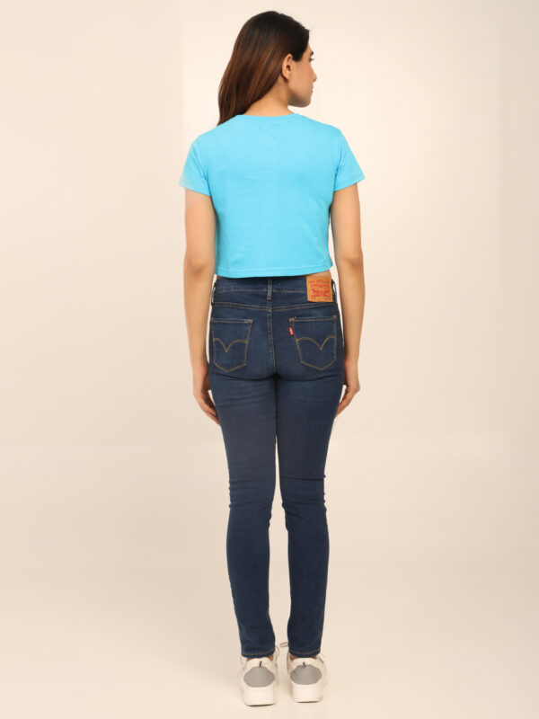 176669068156281Q1A5001.jpg Absqura Solid Women Sky Blue Crop Top